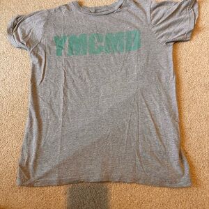 Grey YMCMB Graphic Tee Unisex Streetwear Retro Hip Hop Medium T-Shirt